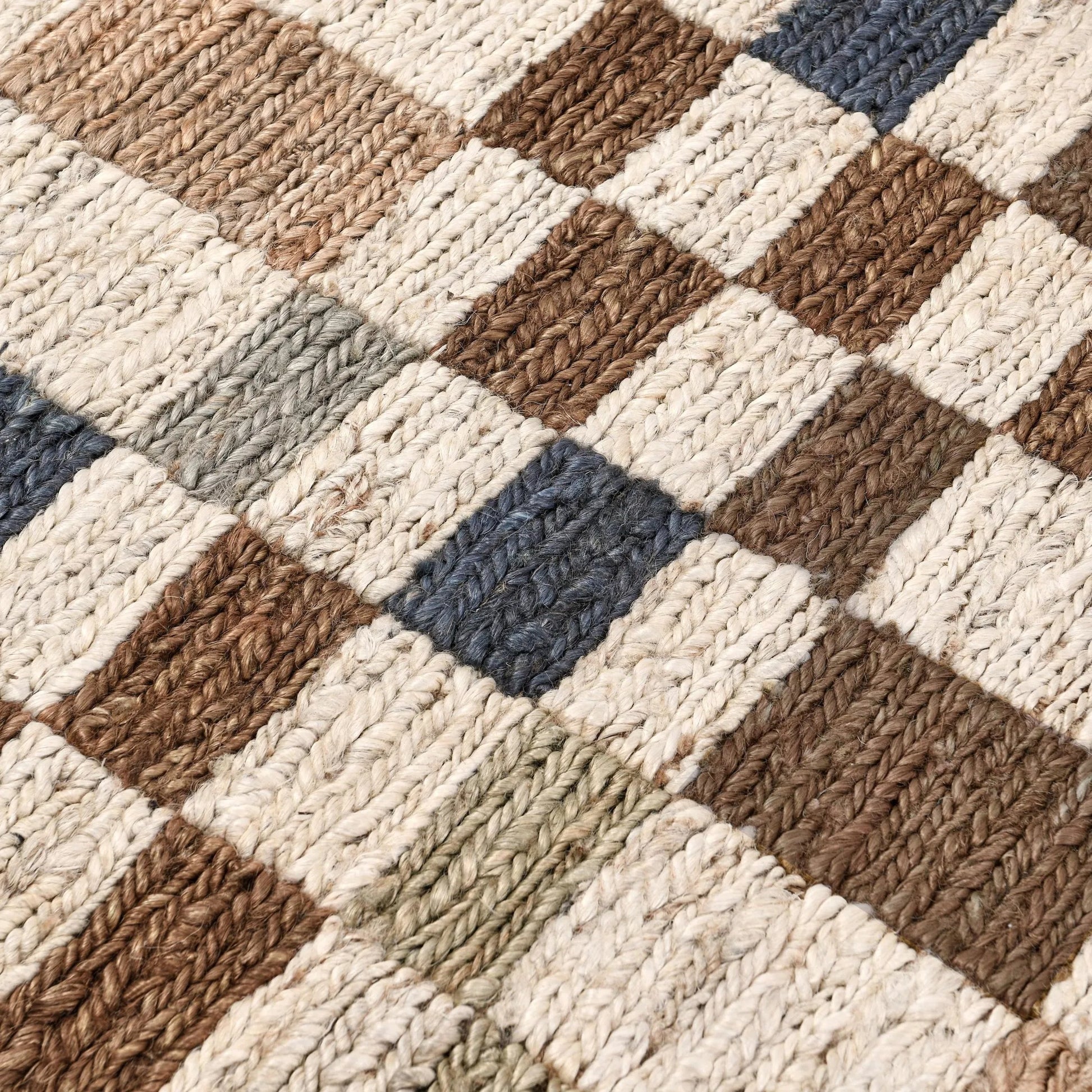 Soumak Jute Checkered Multi-Color Rug by Villa by Classic Home in multi-color. Made from 100% jute in a unique style.