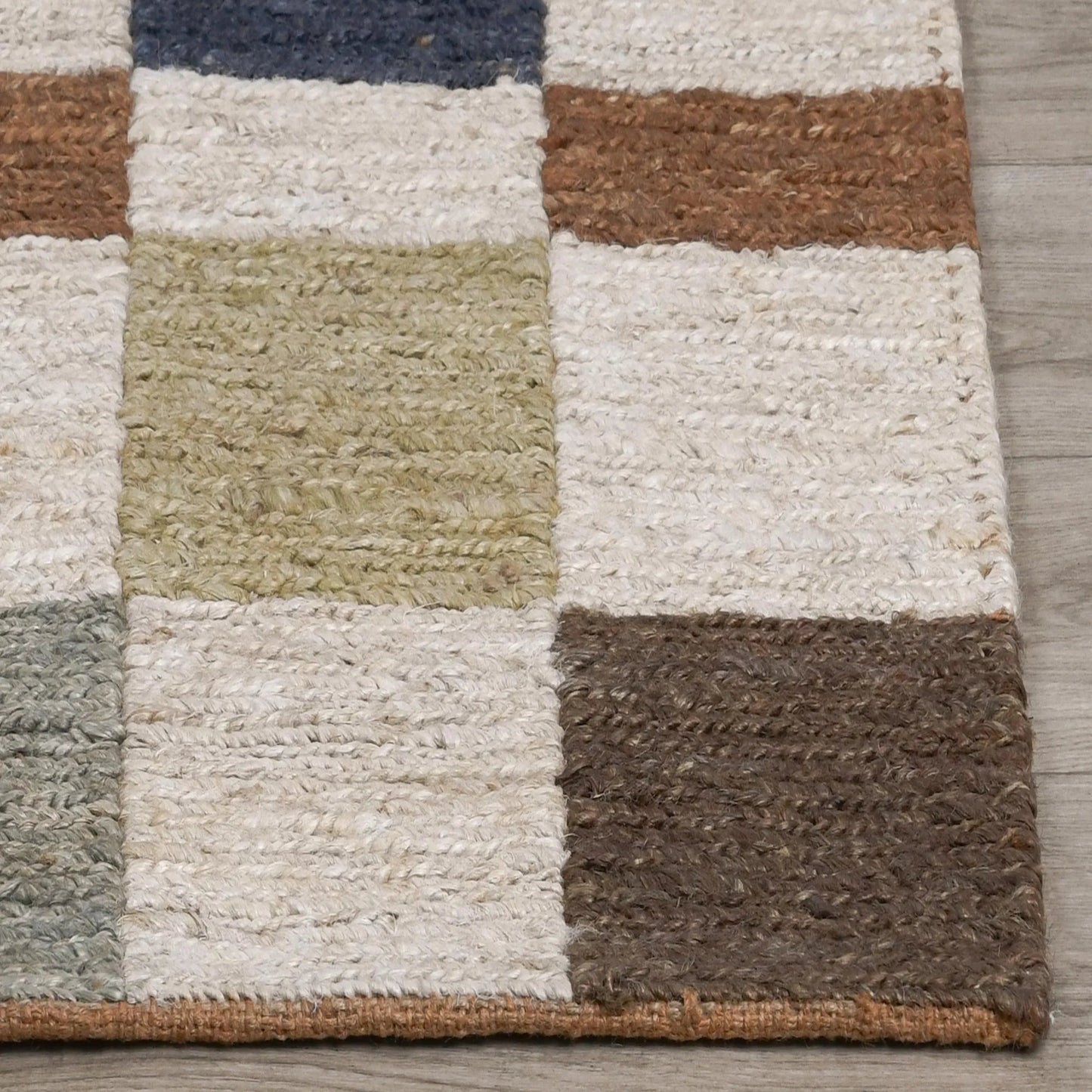006 SI-2256268 | Closeup | Soumak Jute Checkered Multi-Color Rug by Villa by Classic Home in multi-color. Made from 100% jute in a unique style.
