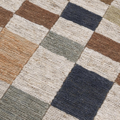 Soumak Jute Checkered Multi-Color Rug by Villa by Classic Home in multi-color. Made from 100% jute in a unique style.