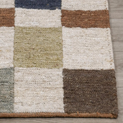 Soumak Jute Checkered Multi-Color Rug by Villa by Classic Home in multi-color. Made from 100% jute in a unique style.