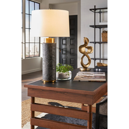 Swirl Sculpture by Wildwood in antique bronze. Made from cast aluminum in a modern style.