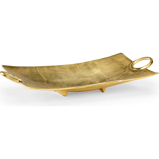 Eyelet Tray by Wildwood in gold. Made from cast aluminum in a eclectic & global style.