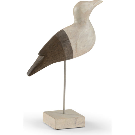 Shorebird by Wildwood in white, brown. Made from mango wood in a coastal style.