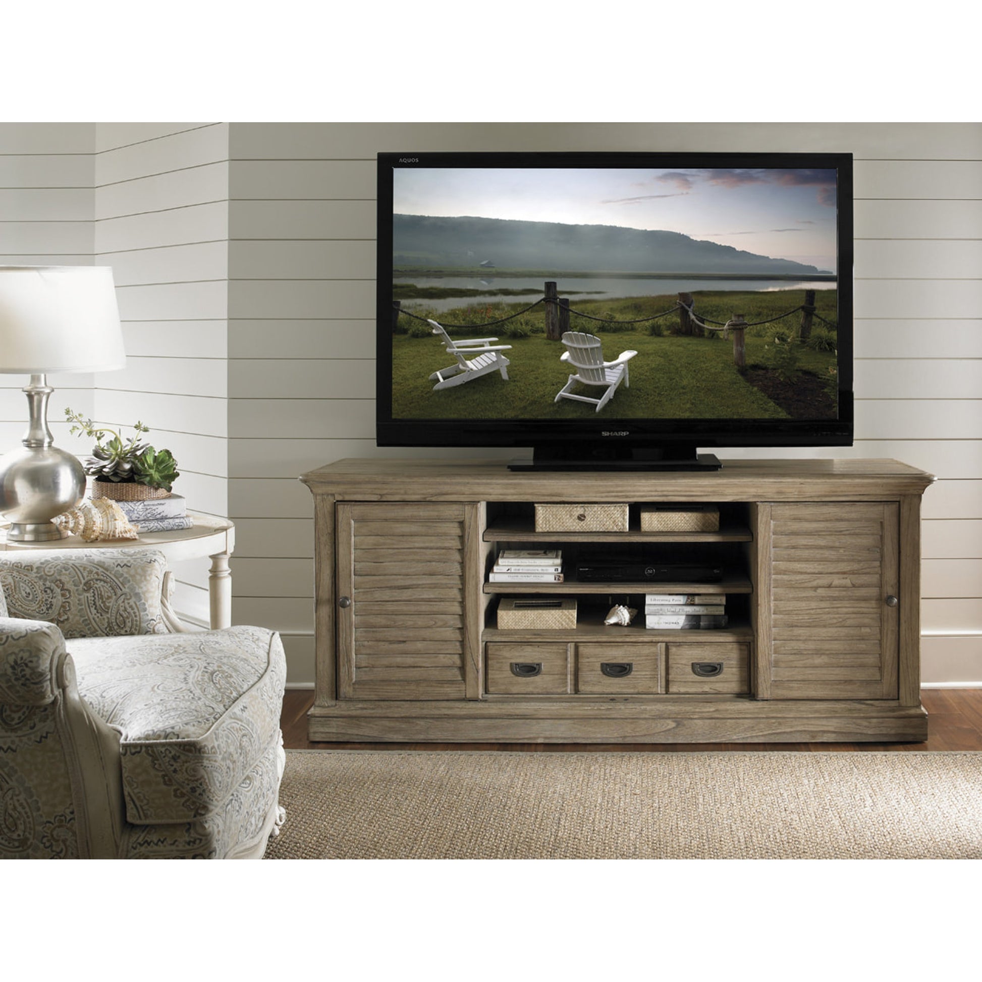 Travis Media Console by Sligh. Made from unique in a cottage & farmhouse style.