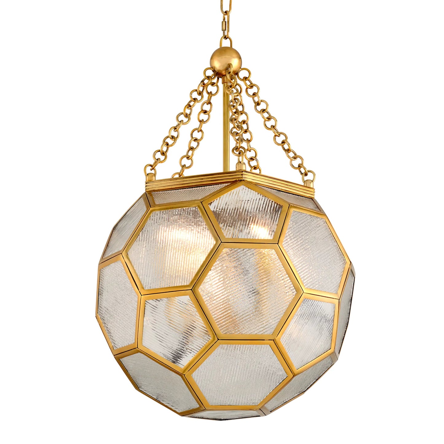 001 SI-2328005 | Additional Silo | Hexsation Chandelier by Corbett in vintage brass. Made from solid brass in a unique style.