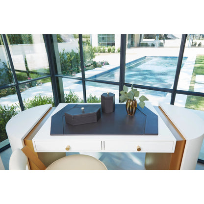 Ribbed Vase by Global Views in irys gelp. Made from art glass in a eclectic & global style.