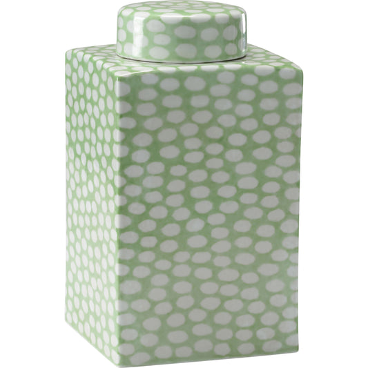 Mimo Canister by Wildwood in green, white. Made from ceramic in a eclectic & global style.