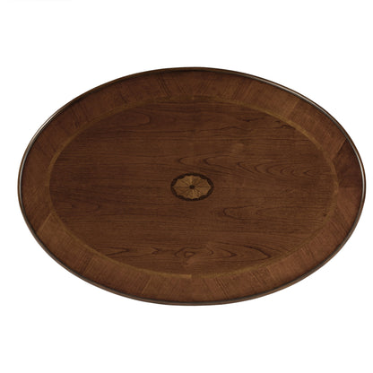 Grace Oval Cocktail Table by Butler Specialty Company. Made from rubberwood solids, mdf, cherry, maple, walnut veneers in a traditional style.