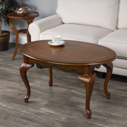 Grace Oval Cocktail Table by Butler Specialty Company. Made from rubberwood solids, mdf, cherry, maple, walnut veneers in a traditional style.