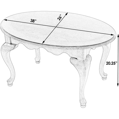 Grace Oval Cocktail Table by Butler Specialty Company. Made from rubberwood solids, mdf, cherry, maple, walnut veneers in a traditional style.