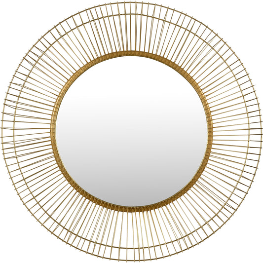 Lorna Mirror by Wildwood in gold. Made from iron in a modern style.