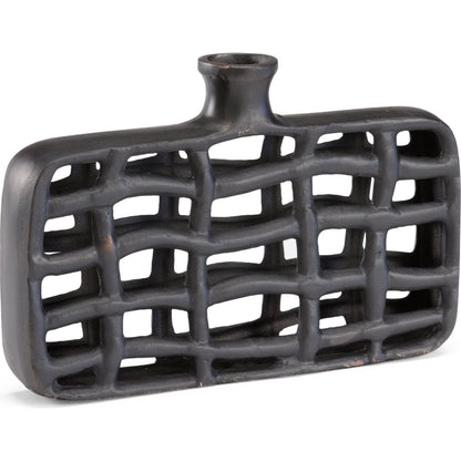 Xavier Urn by Wildwood in bronze. Made from aluminum in a modern style.
