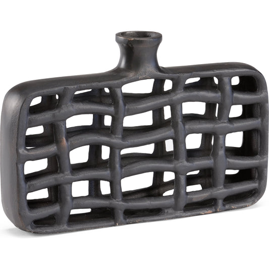 Xavier Urn by Wildwood in black. Made from aluminum in a modern style.