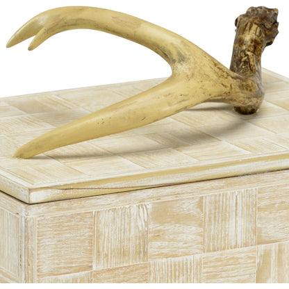 Antler Box by Wildwood in whitewash, brown. Made from wood in a eclectic & global style.