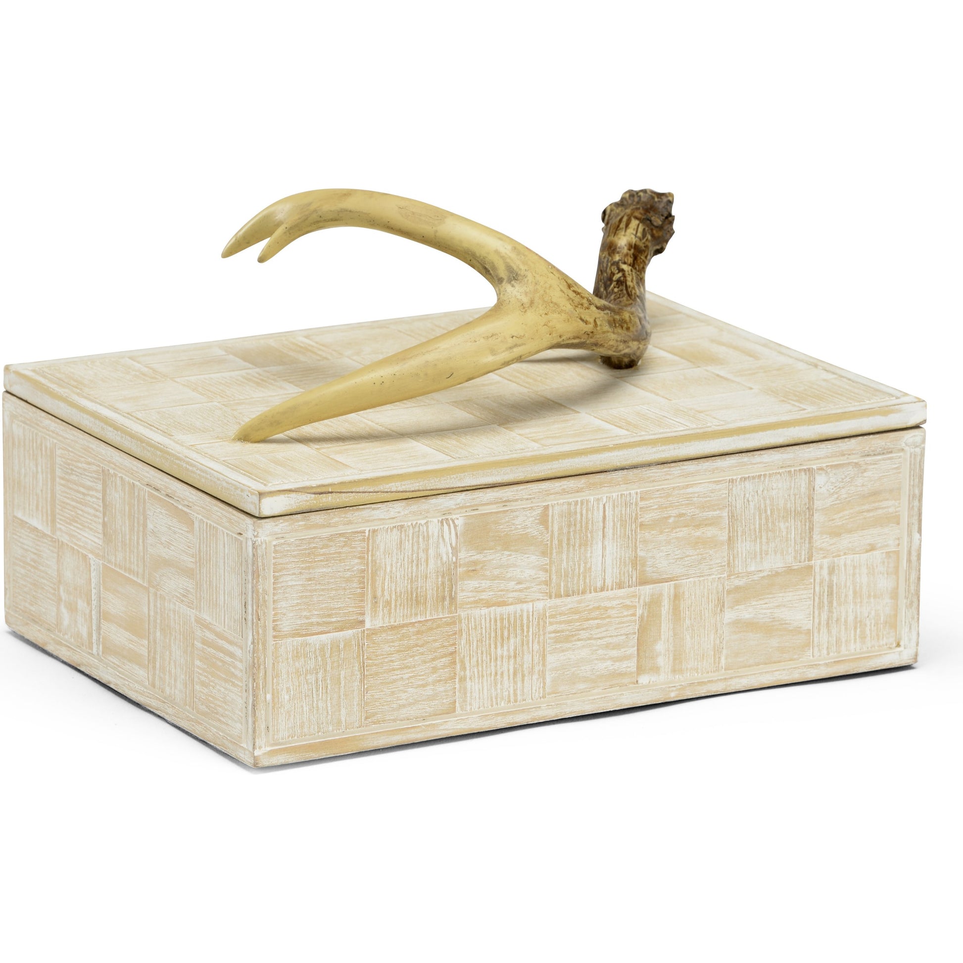 Antler Box by Wildwood in whitewash, brown. Made from wood in a eclectic & global style.