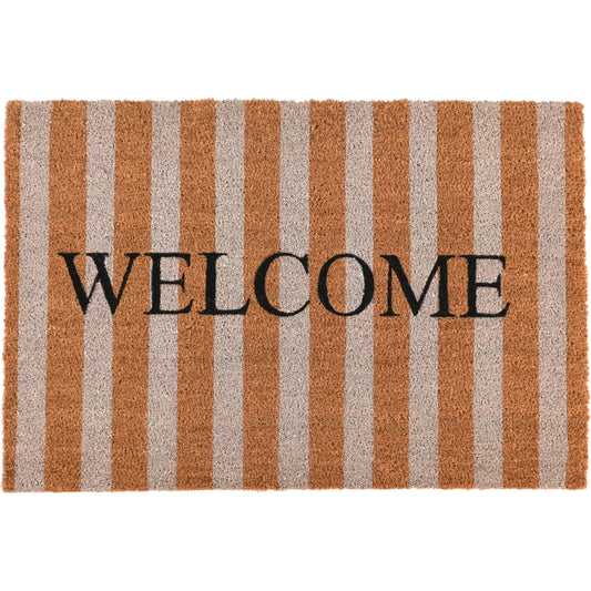 Striped Welcome Doormat by Villa by Classic Home. Made from 100% coir in a unique style.