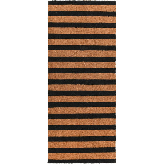 Striped Black & Natural Doormat by Villa by Classic Home in natural, black. Made from 100% coir in a unique style.