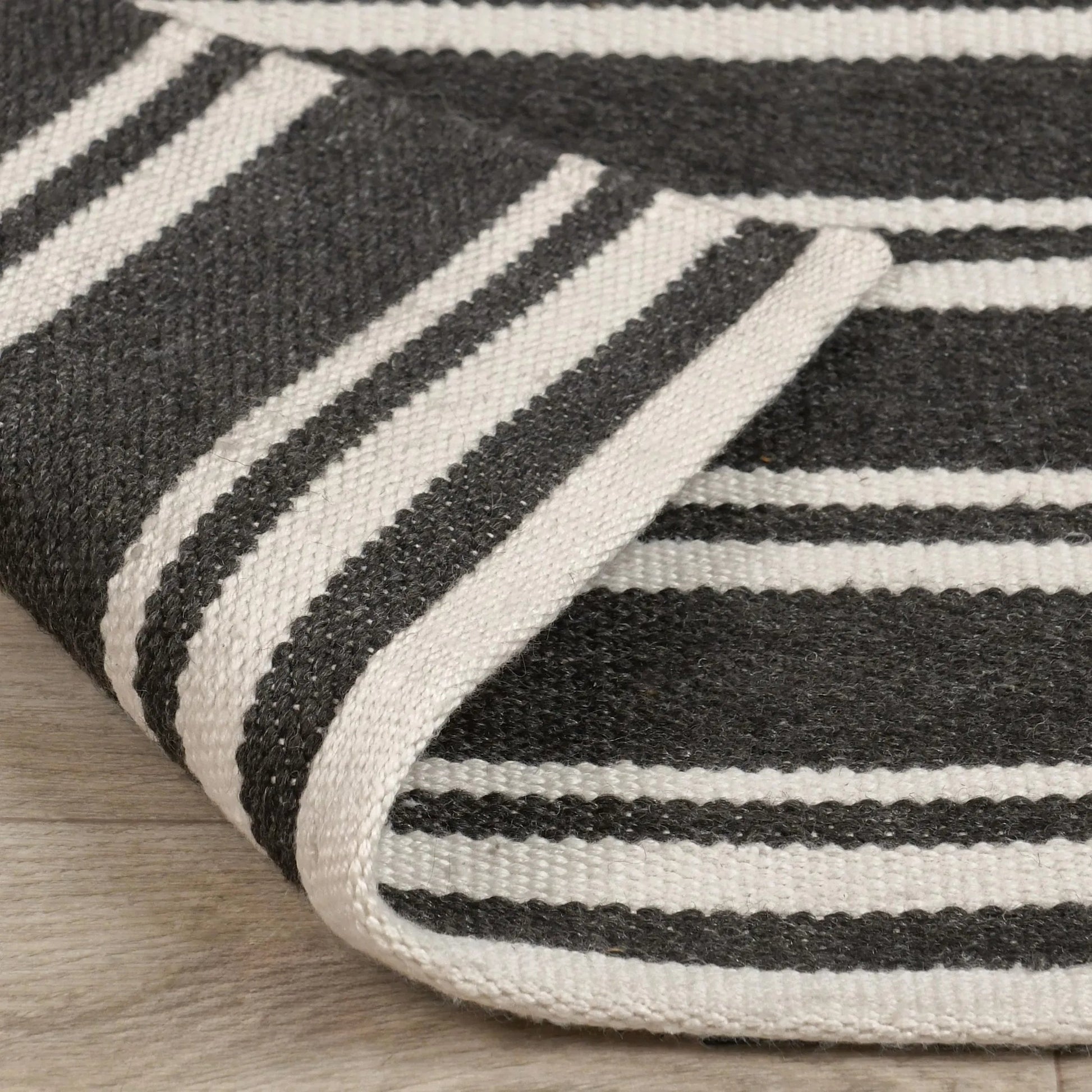 Palma Stripe Fabric Rug by Villa by Classic Home. Made from 100% pet yarn in a unique style.