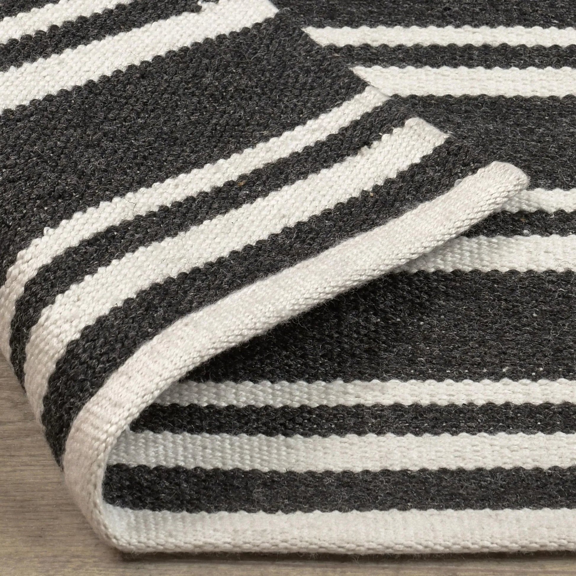 Palma Stripe Fabric Rug by Villa by Classic Home. Made from 100% pet yarn in a unique style.