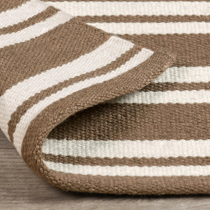 Palma Stripe Fabric Rug by Villa by Classic Home. Made from 100% pet yarn in a unique style.
