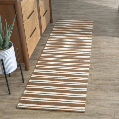 Palma Stripe Fabric Rug by Villa by Classic Home. Made from 100% pet yarn in a unique style.