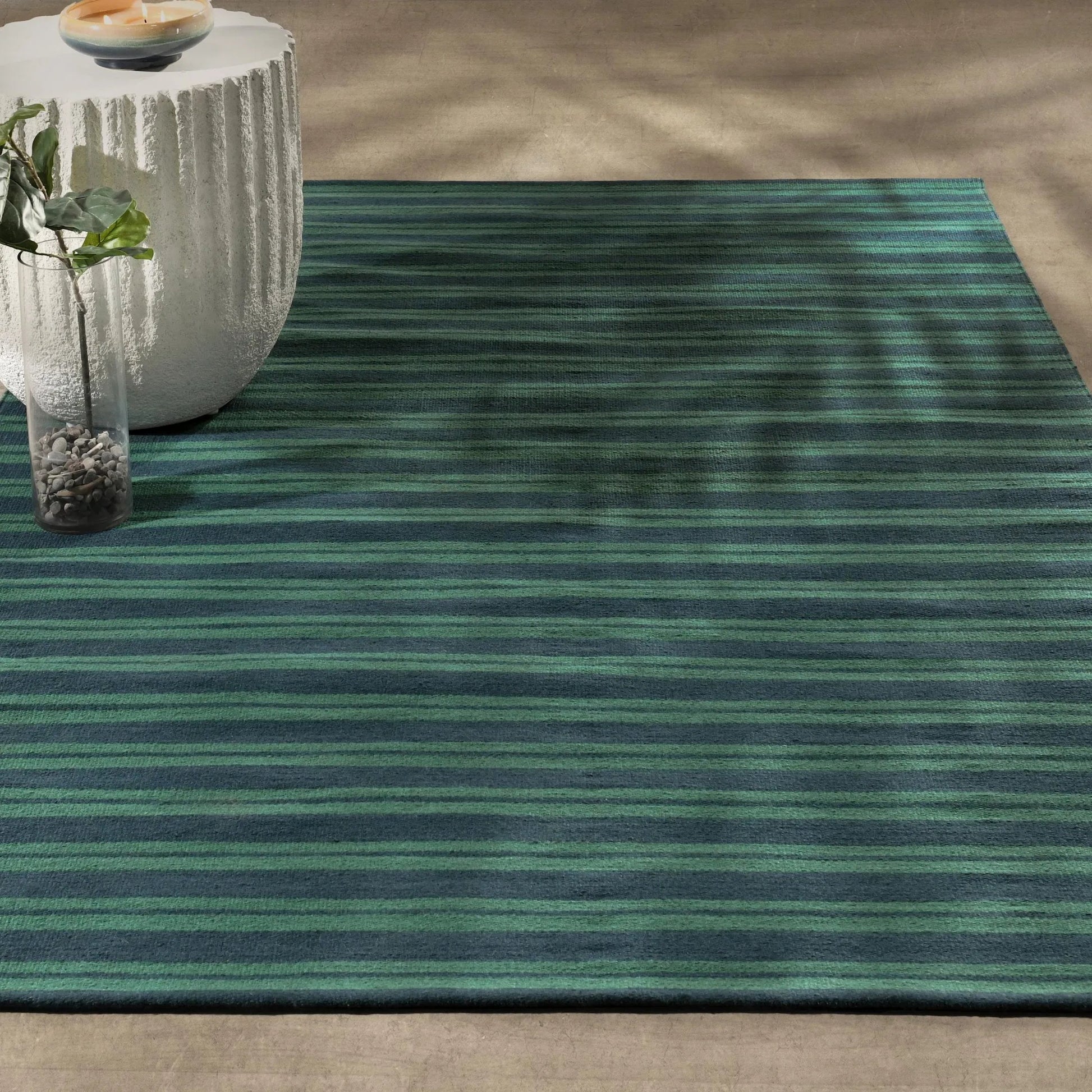 Palma Stripe Fabric Rug by Villa by Classic Home. Made from 100% pet yarn in a unique style.