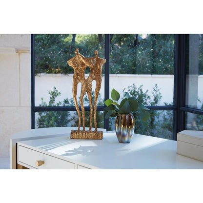 Ribbed Vase by Global Views in irys gelp. Made from art glass in a eclectic & global style.