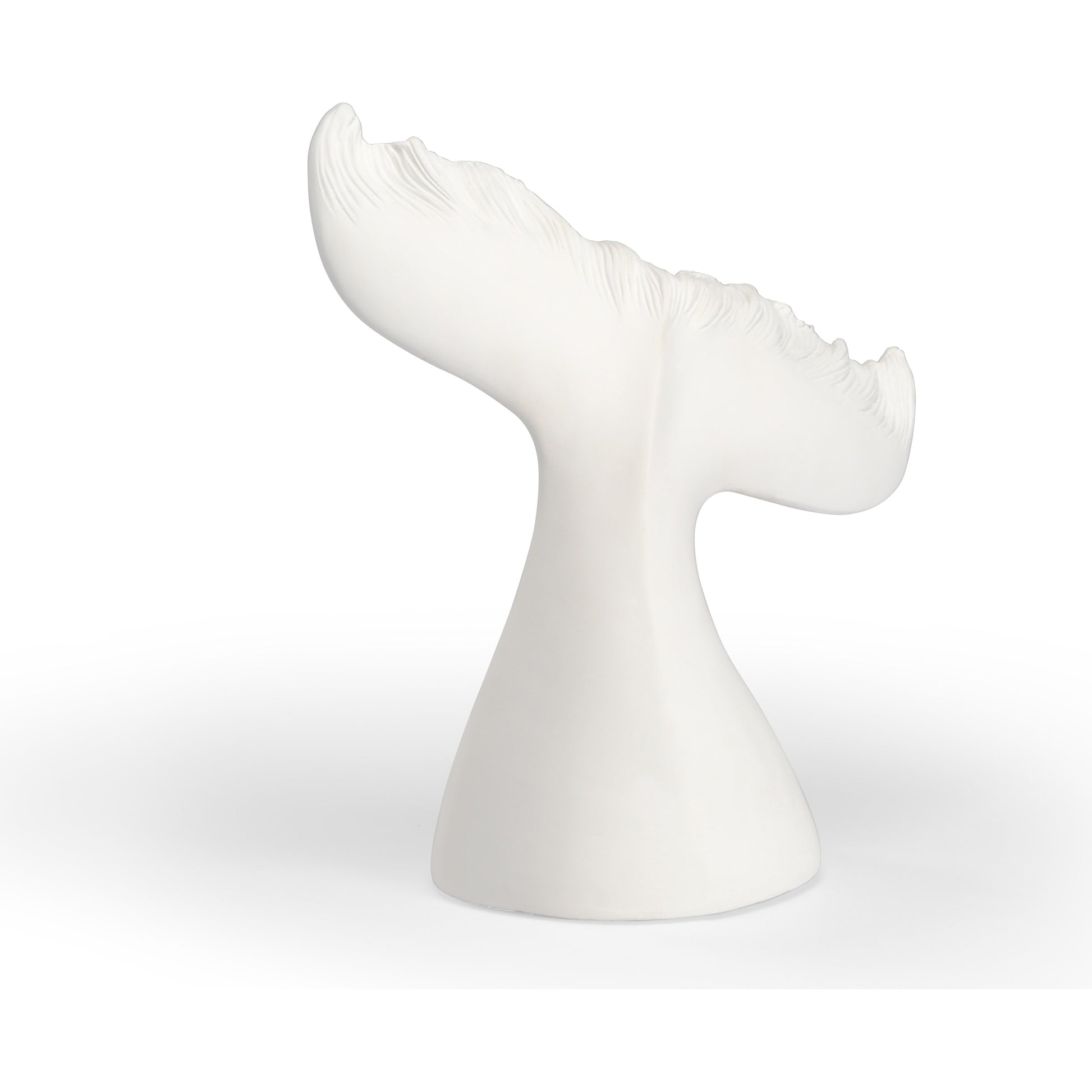 Moby Tail by Wildwood in white plaster. Made from composite in a coastal style.