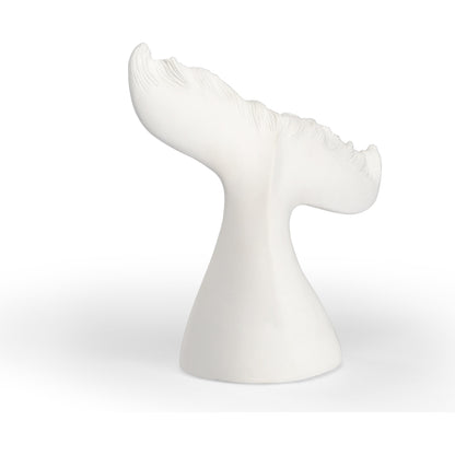 Moby Tail by Wildwood in white plaster. Made from composite in a coastal style.