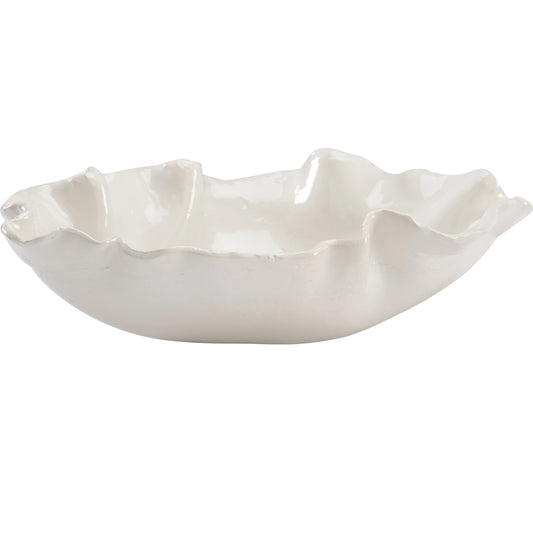 Freeform Bowl by Wildwood in white. Made from ceramic in a modern style.