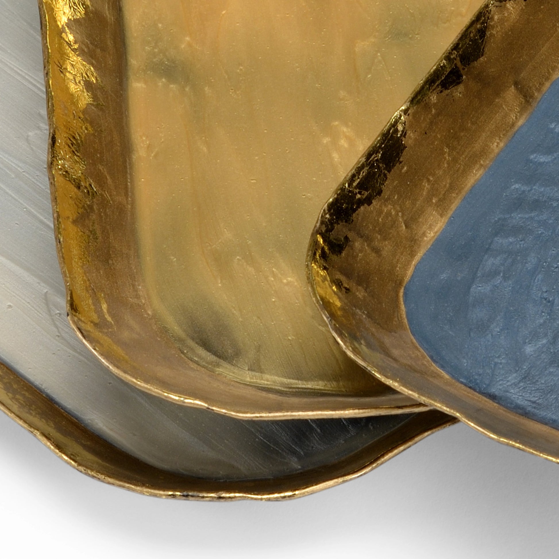 Grant Trays by Wildwood in gray, gold, pearl. Made from iron in a eclectic & global style.