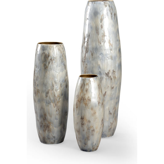 Holt Vases by Wildwood in gray. Made from glass in a eclectic & global style.