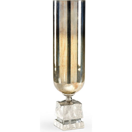 Shelby Hurricane by Wildwood in silver, brown. Made from aluminum, glass in a traditional style.