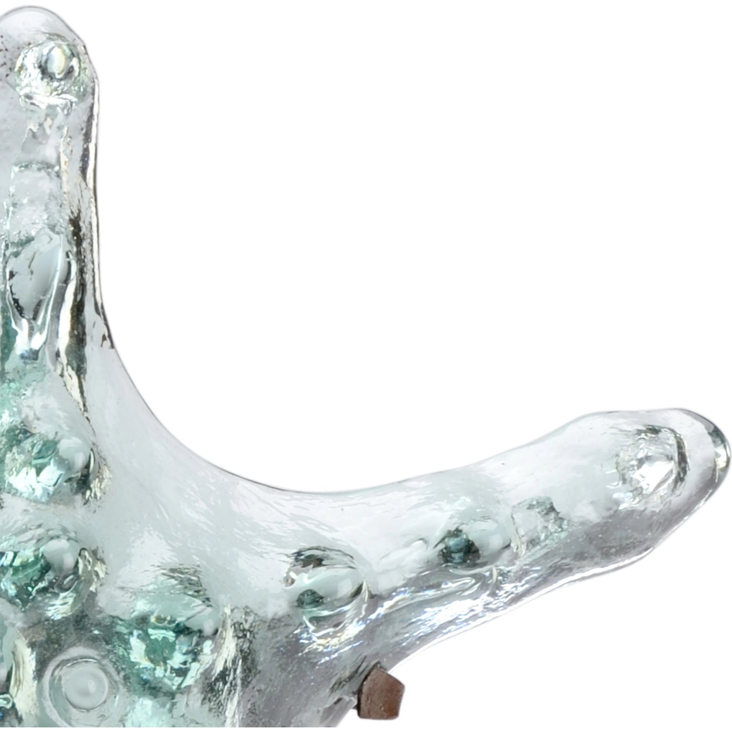 002 SR-386461 | Additional Silo | Starfish on Stand by Wildwood in recycled green, rust. Made from glass, iron in a coastal style.