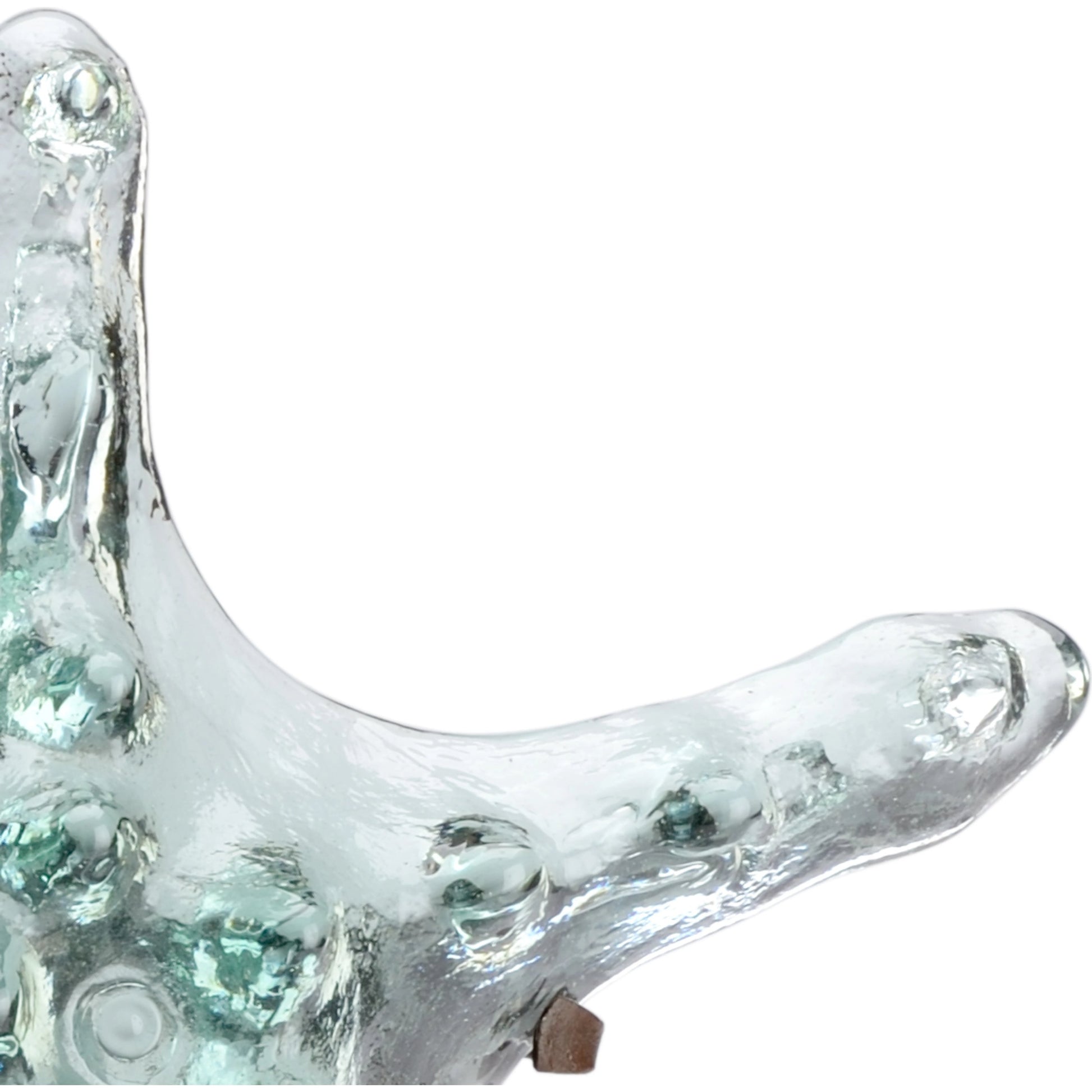 Starfish on Stand by Wildwood in recycled green, rust. Made from glass, iron in a coastal style.