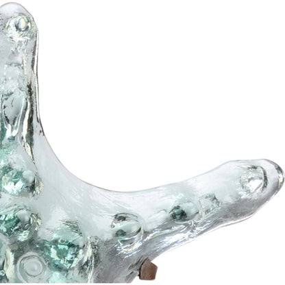 Starfish on Stand by Wildwood in recycled green, rust. Made from glass, iron in a coastal style.
