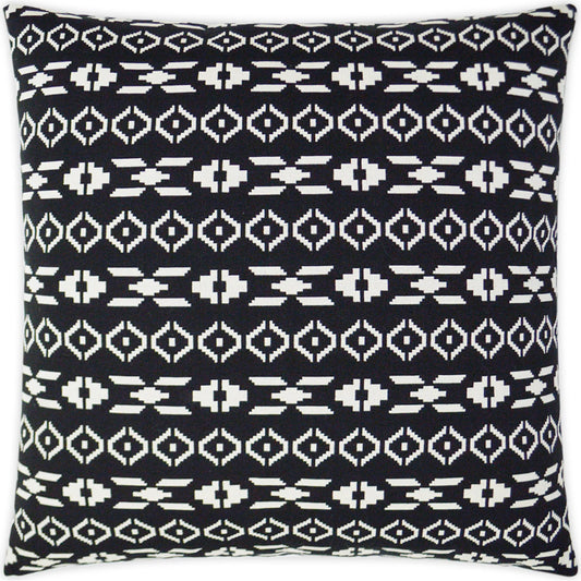 Lightning Pillow by DV Kap Home in black. Made from 100% cotton in a rustic style.