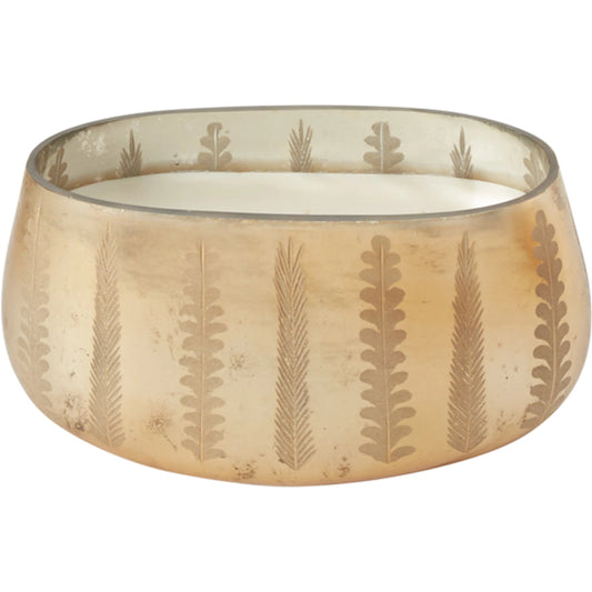 Tiffany Candle by Accent Decor in gold. Made from glass in a unique style.