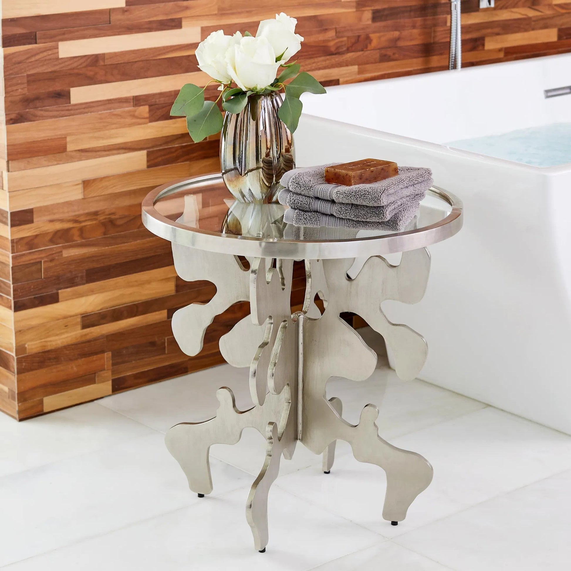 Ribbed Vase by Global Views in irys gelp. Made from art glass in a eclectic & global style.