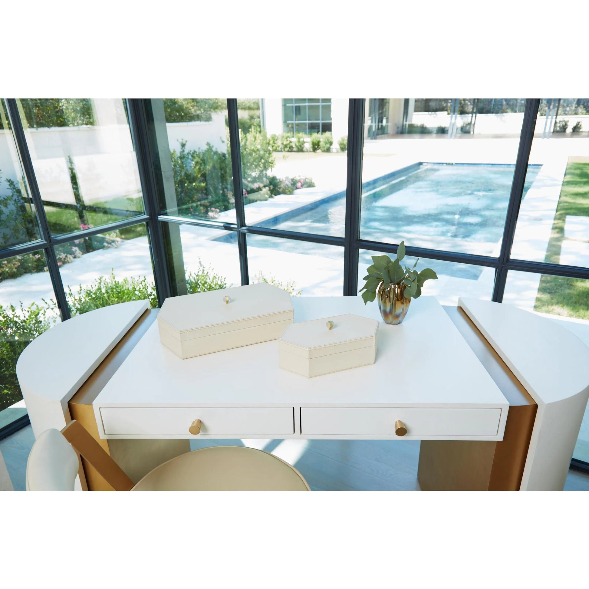 Ribbed Vase by Global Views in irys gelp. Made from art glass in a eclectic & global style.