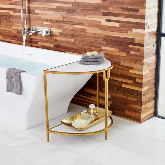 Demilune Side Table by Global Views. Made from unique in a modern style.