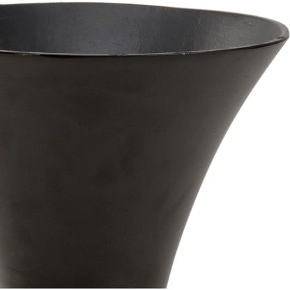 Beu 7 Trumpet Vase by Wildwood in black, gold. Made from aluminum in a modern style.