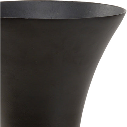Beu 7 Trumpet Vase by Wildwood in black, gold. Made from aluminum in a modern style.