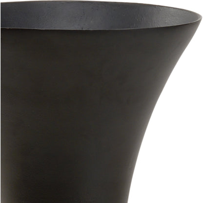 Beu 7 Trumpet Vase by Wildwood in black, gold. Made from aluminum in a modern style.