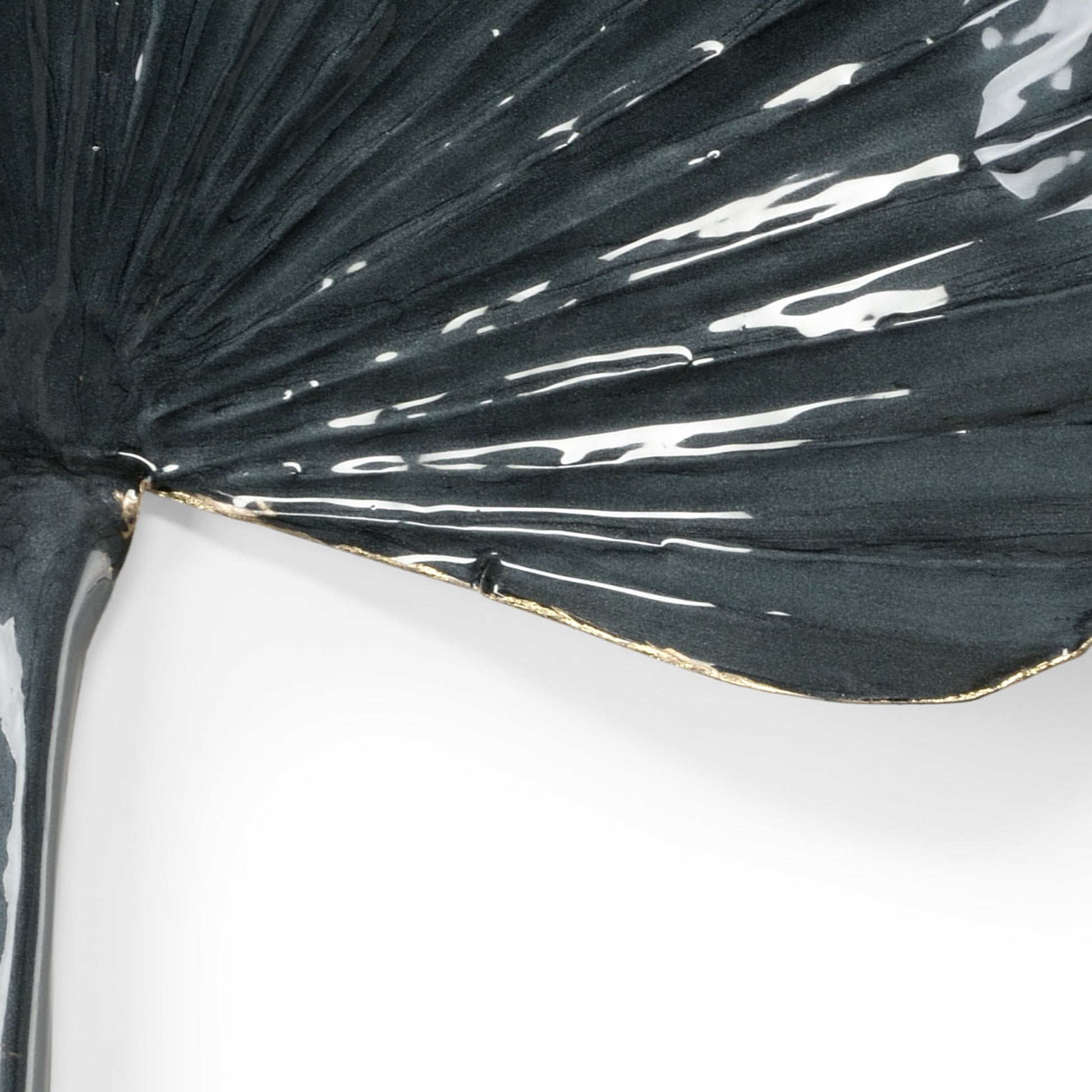 Full Leaf Palm by Wildwood in green enamel. Made from metal in a coastal style.