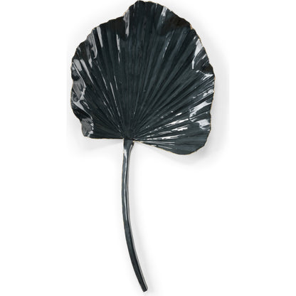 Full Leaf Palm by Wildwood in green enamel. Made from metal in a coastal style.