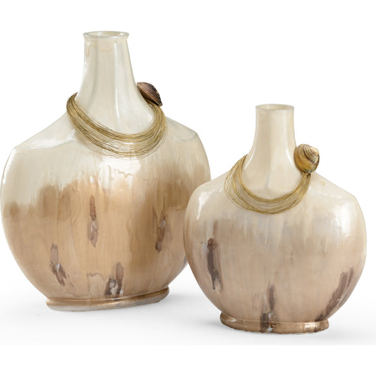 Splendour Vases by Wildwood in white, tan. Made from glass in a eclectic & global style.