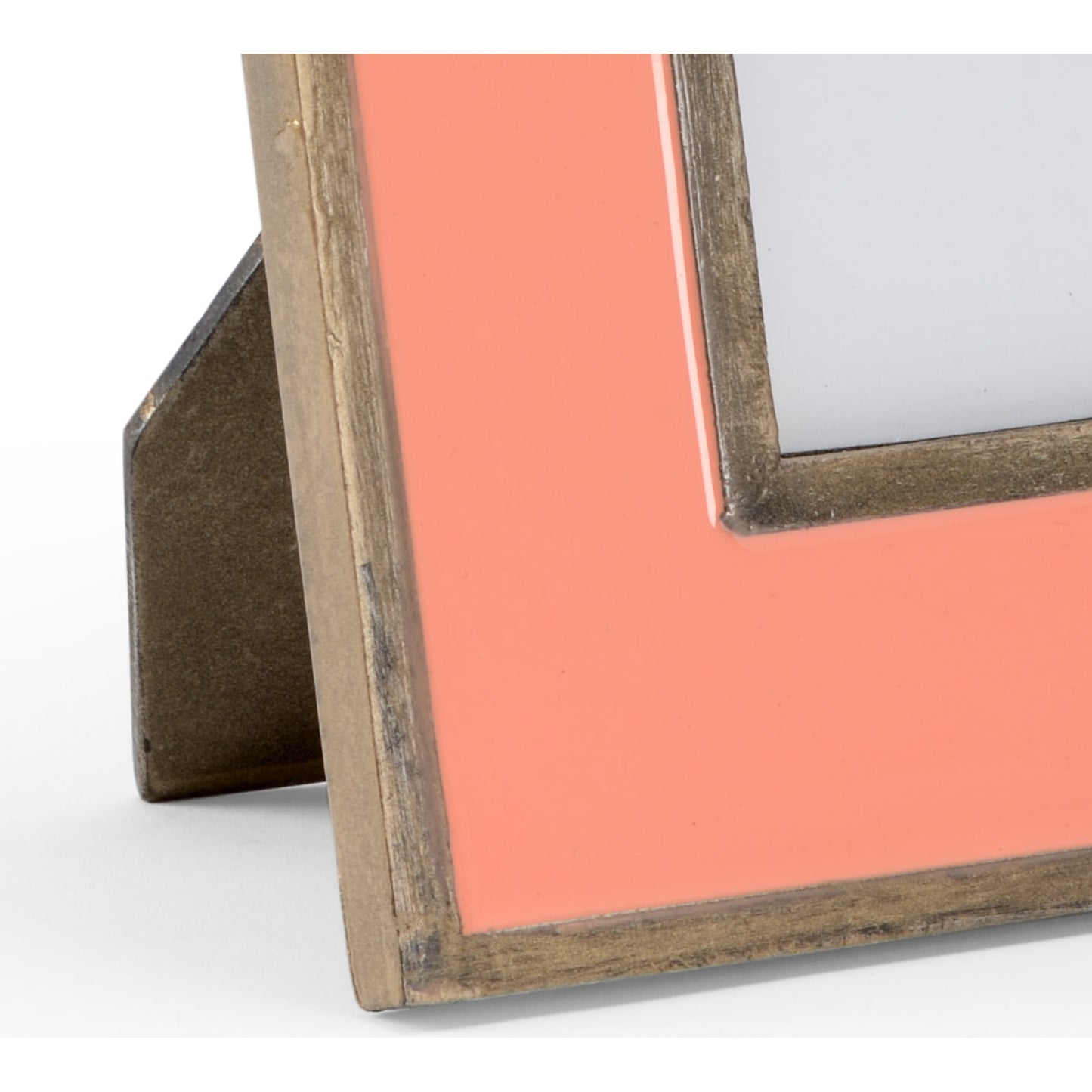 002 SR-837268 | Additional Silo | Sockeye Frame by Wildwood in salmon, antique gold enamel, clear. Made from aluminum, glass in a transitional style.