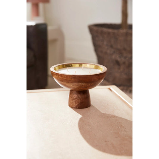 Tanner Candle by Accent Decor in natural. Made from wood in a unique style.