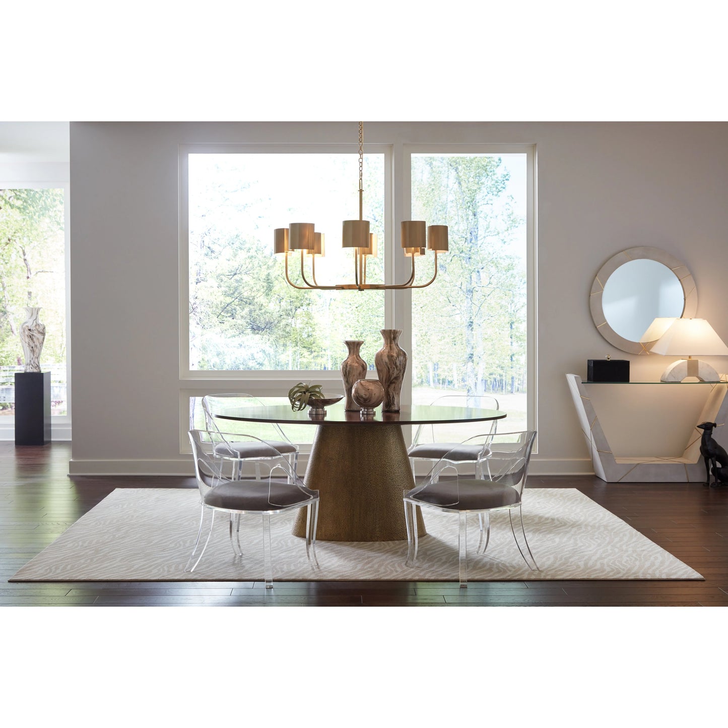 015 SR-837129 | Lifestyle | Calacatta Gold Vase by Wildwood. Made from unique in a transitional style.